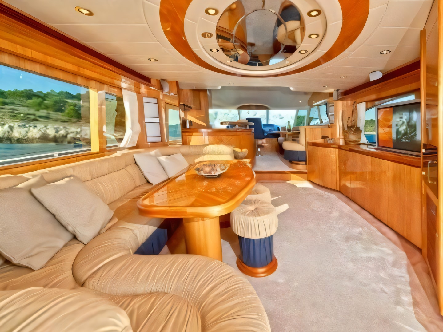 Interior of Yaretti 2210 motor boat with 3 cabins Croatia yacht charter