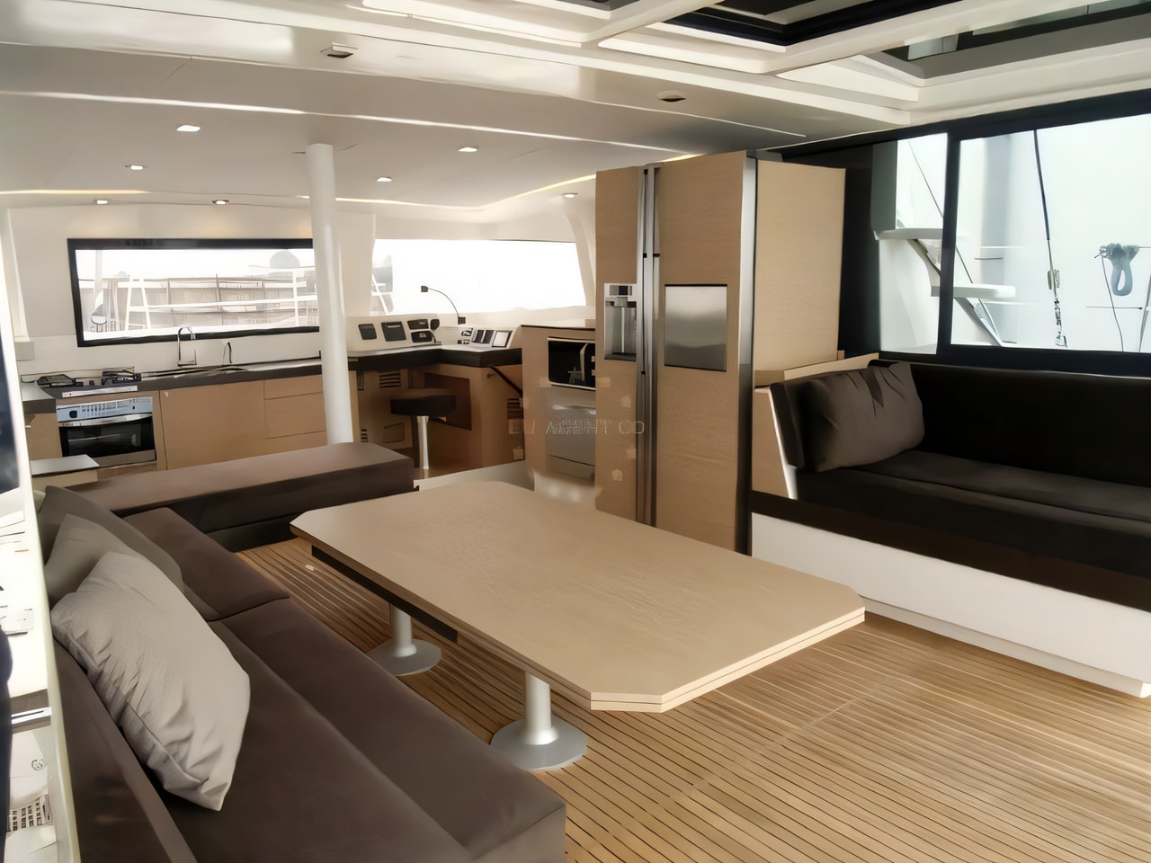 Layout of Bali 4.3 catamaran with 6 cabins Croatia yacht charter