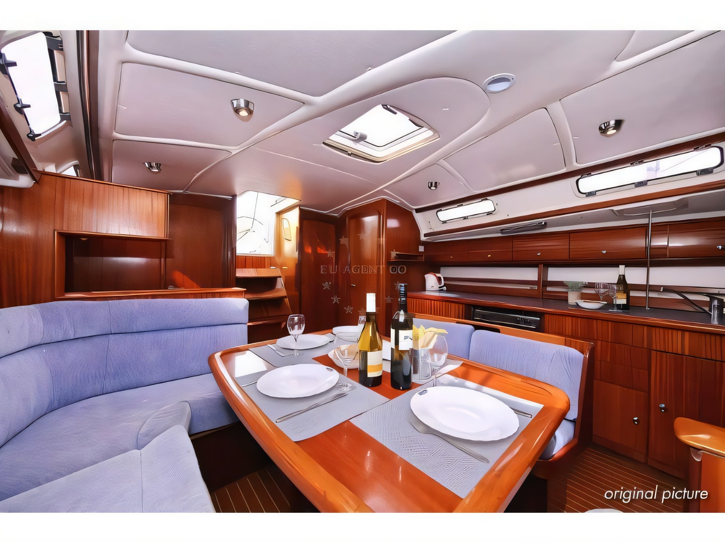 Interior of Bavaria 44 sail boat with 4 cabins Croatia yacht charter