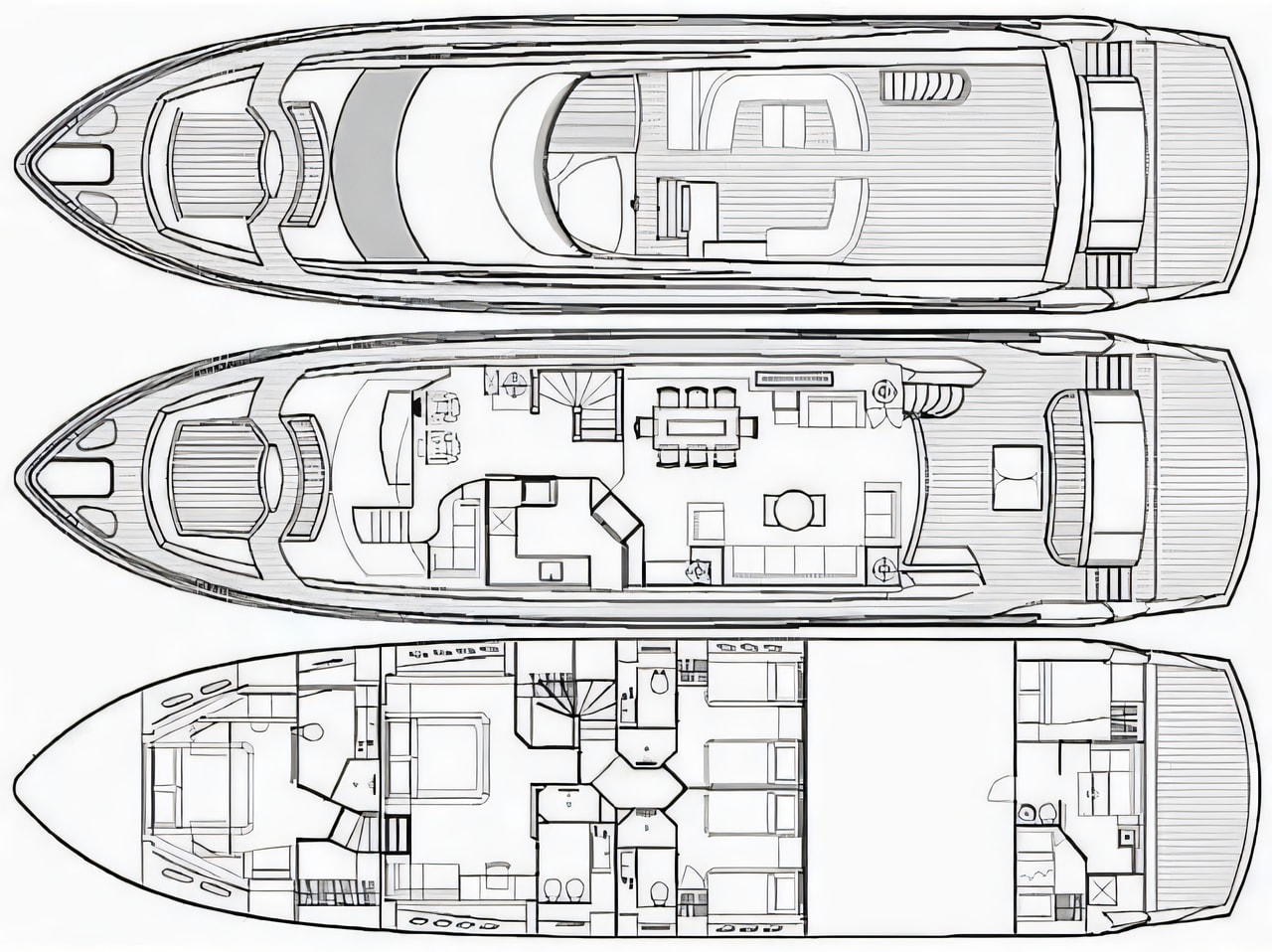 Interior of Sunseeker Yacht 86 motoryacht with 4 cabins Croatia yacht charter