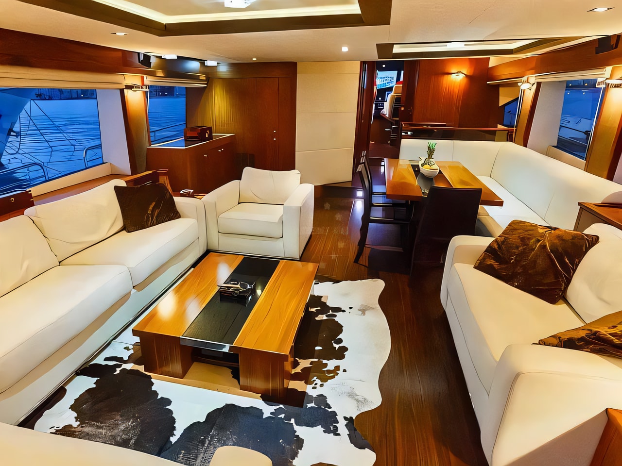 Layout of Sunseeker Yacht 86 motoryacht with 4 cabins Croatia yacht charter