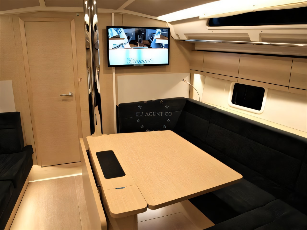 Layout of Hanse 418 sail boat with 3 cabins Croatia yacht charter