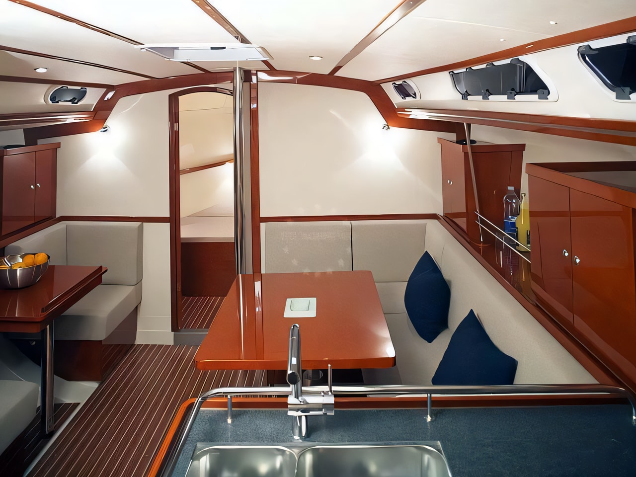 Interior of Hanse 400 sail boat with 3 cabins Croatia yacht charter
