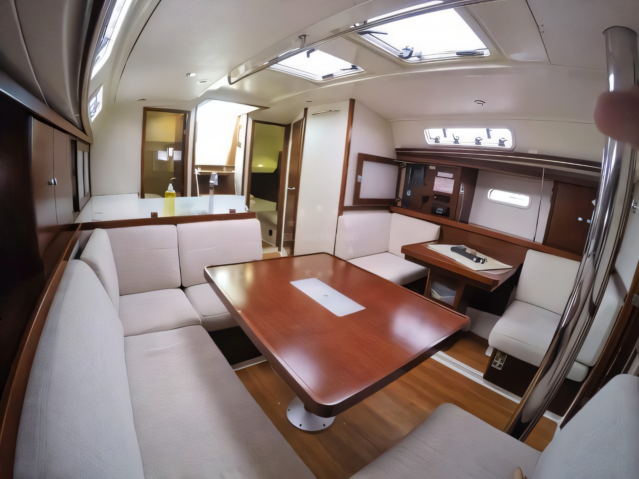 Layout of Hanse 400 sail boat with 3 cabins Croatia yacht charter