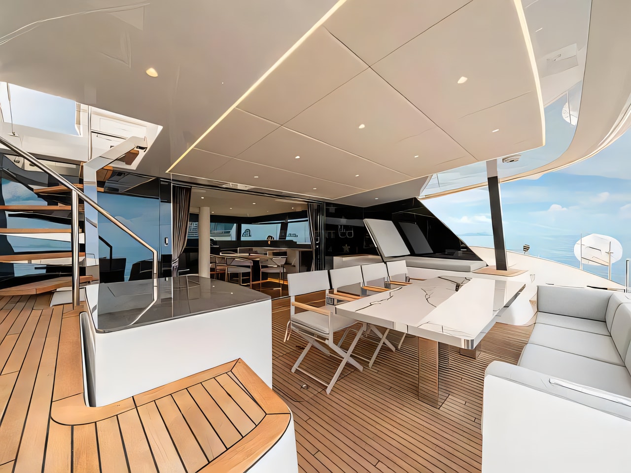 Exterior overview of Sunreef 60 catamaran for charter from Rogoznica Marina Frapa in the Sibenik sailing area Croatia