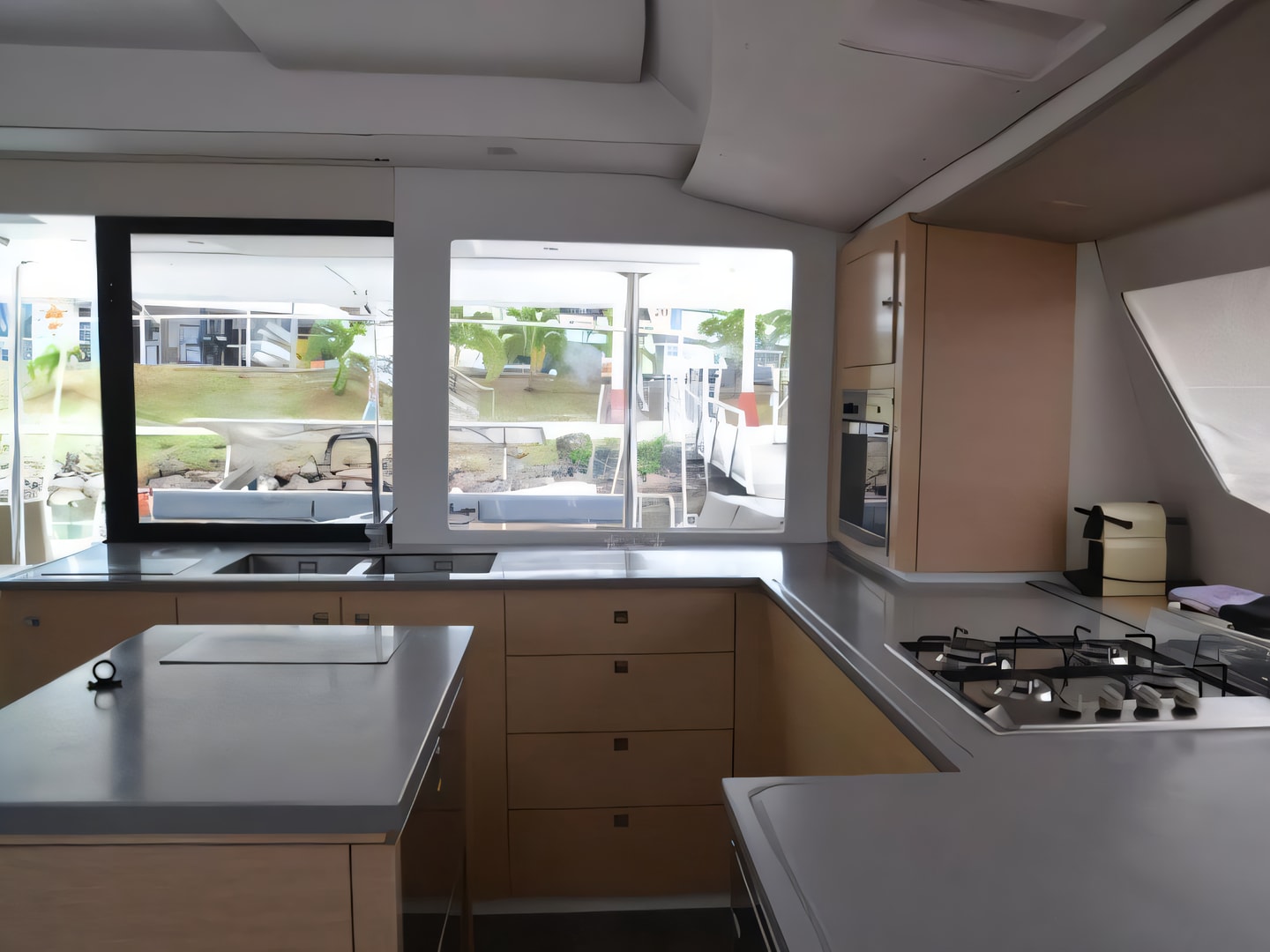 Interior of Saba 50 catamaran with 6 cabins Croatia yacht charter