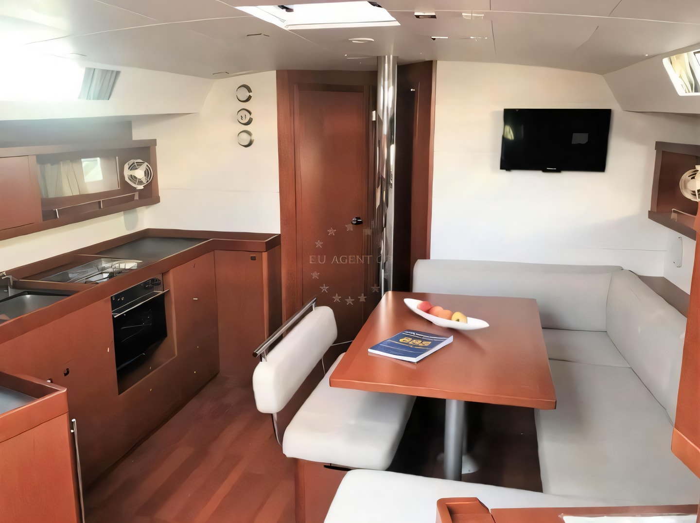 Interior of Oceanis 45 sail boat with 4 cabins Croatia yacht charter