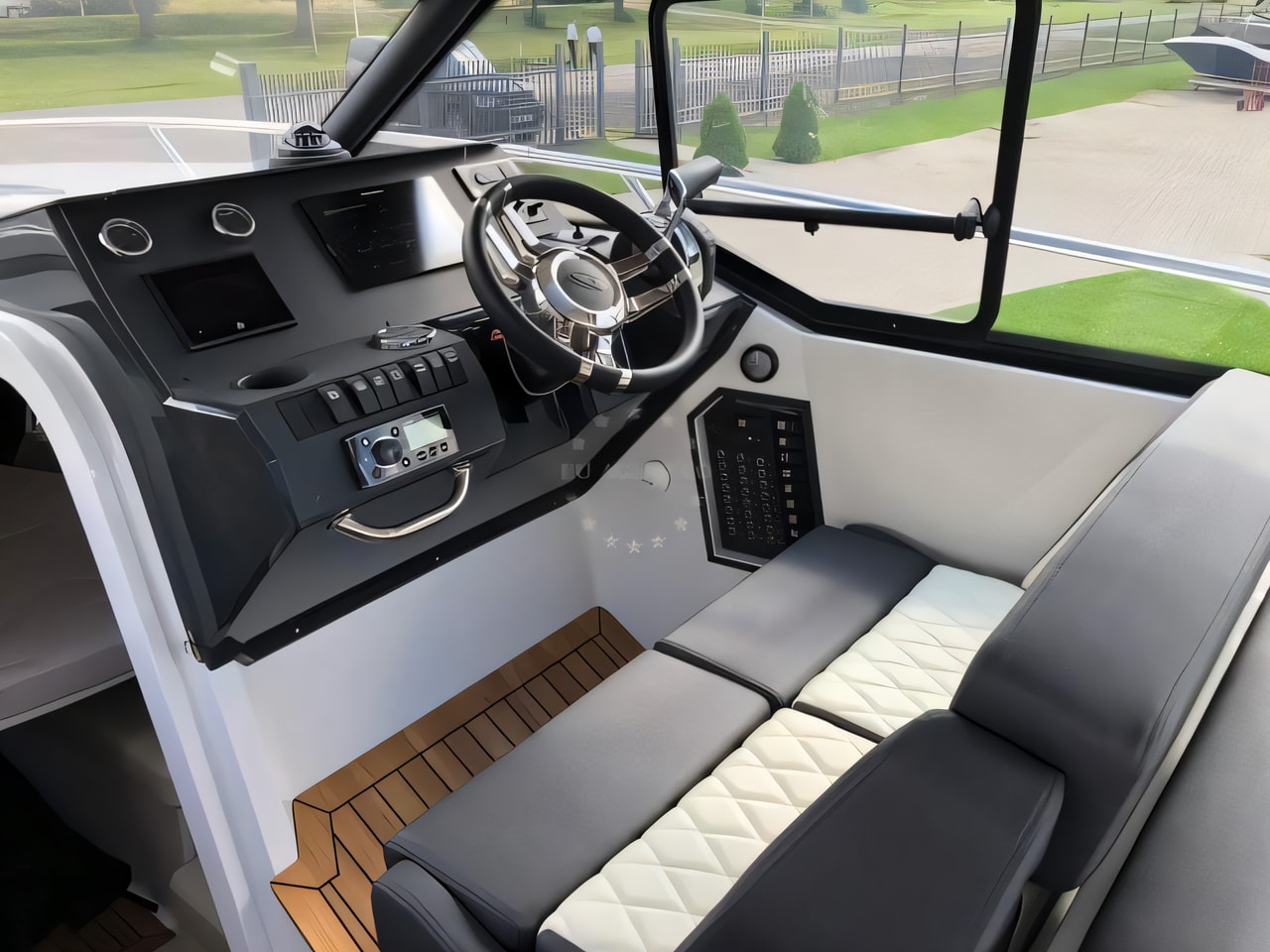 Layout of Grandezza 280C motor boat with 2 cabins Croatia yacht charter