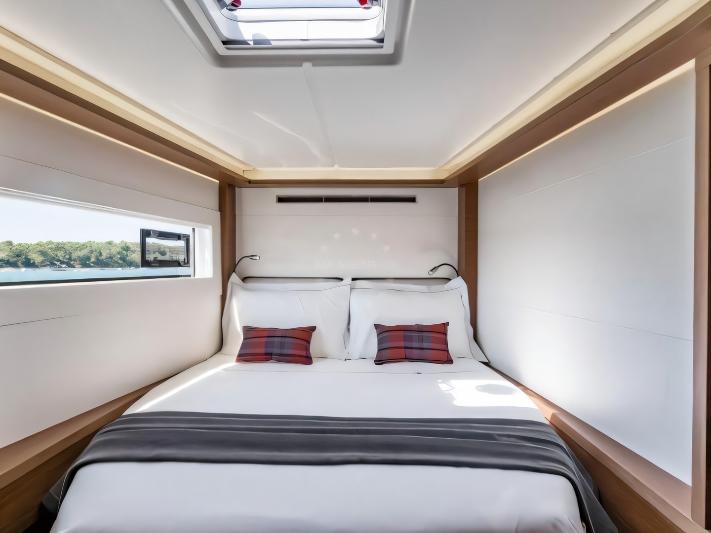 Interior of Lagoon 46 catamaran with 6 cabins Croatia yacht charter