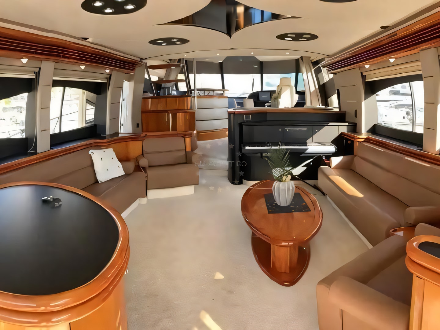 Interior of Sunseeker 84 motoryacht with 4 cabins Croatia yacht charter