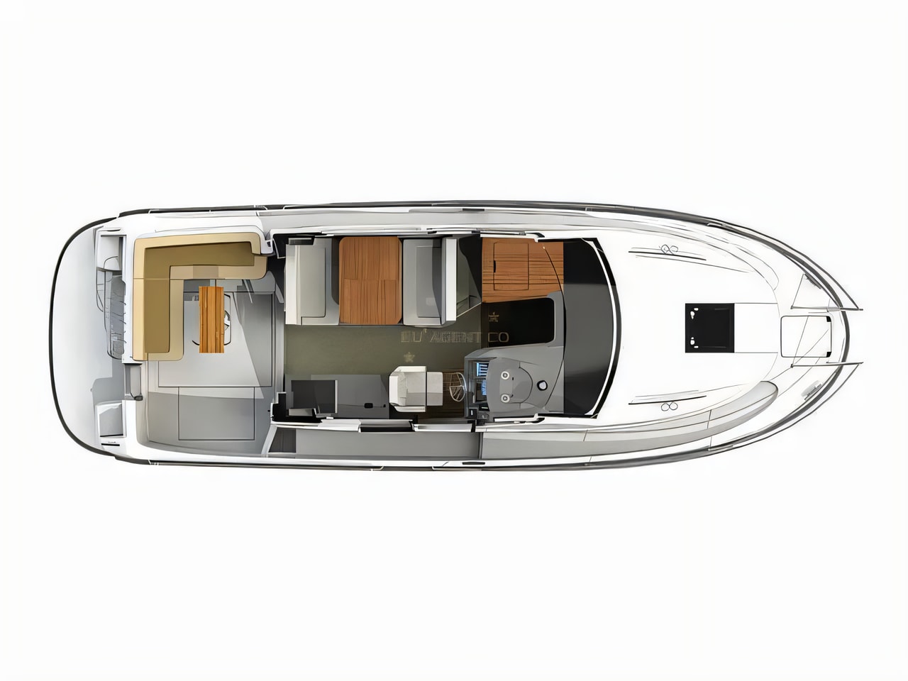 Interior of Nimbus 305 Coupe NEW motor boat with 2 cabins Croatia yacht charter