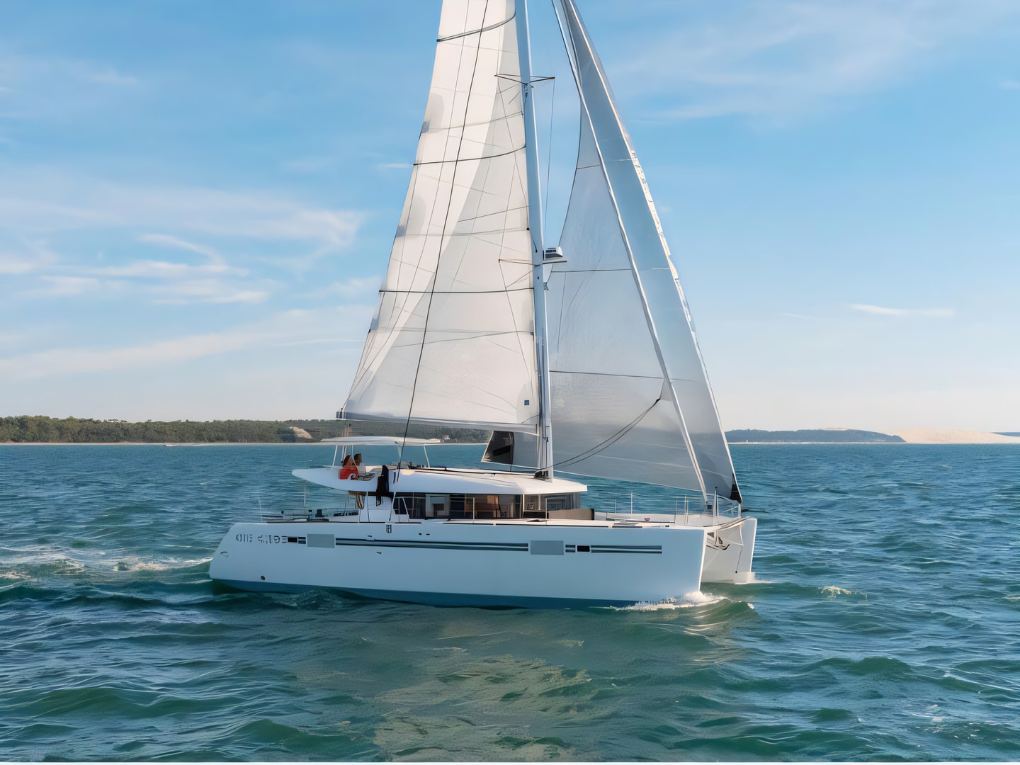 Exterior overview of Lagoon 450 Sport catamaran for charter from Zadar Marina Zadar in the Zadar sailing area Croatia