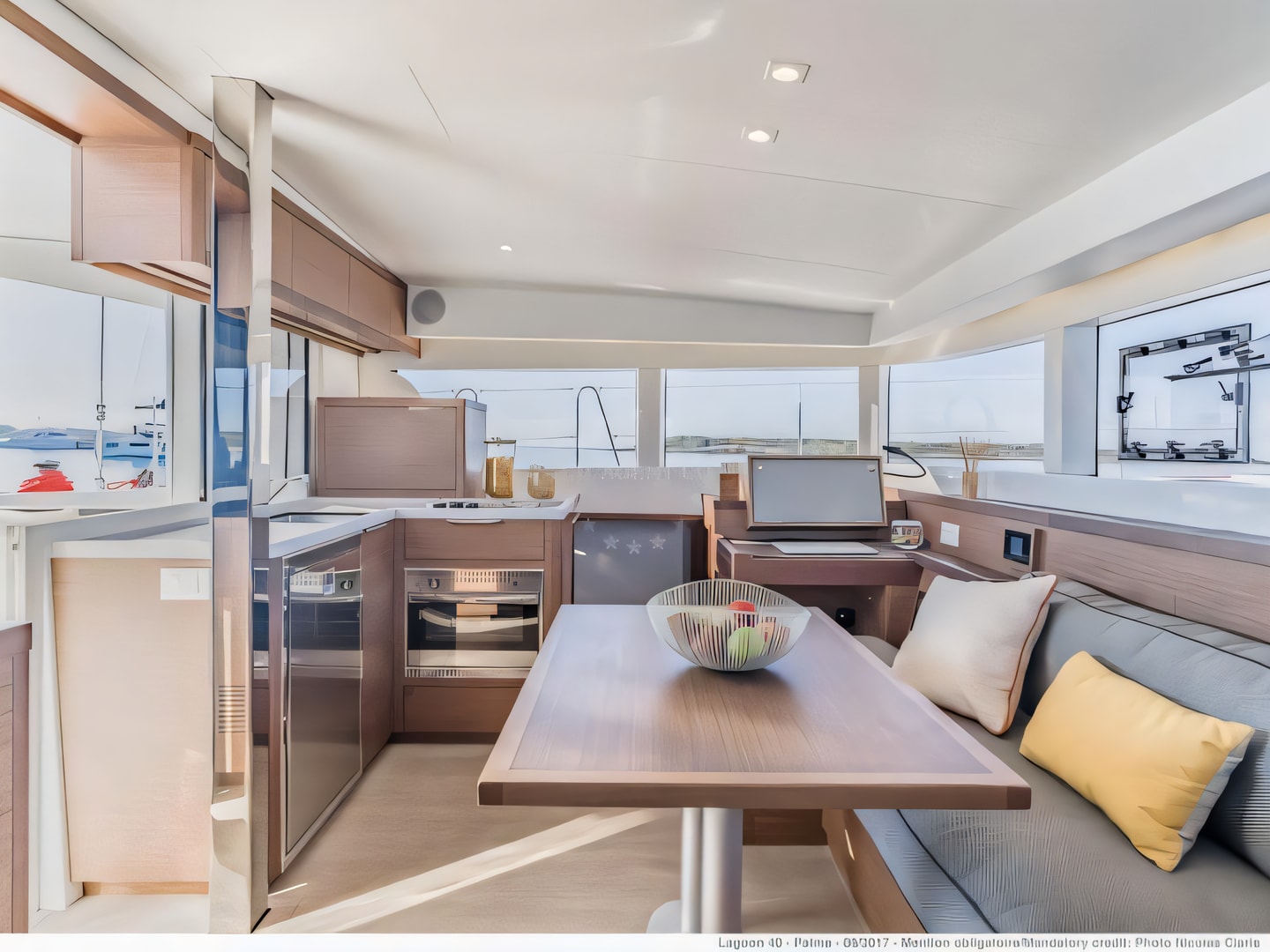 Interior of Lagoon 40 catamaran with 4 cabins Croatia yacht charter