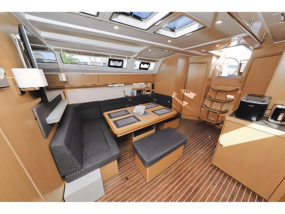 Interior of Bavaria Cruiser 46 sail boat with 4 cabins Croatia yacht charter