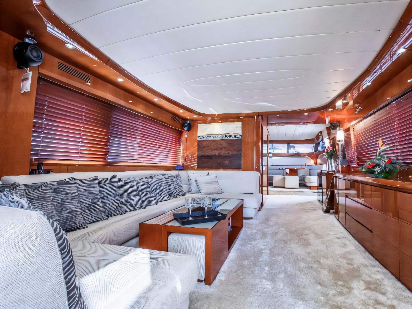 Interior of Maiora 23 S motoryacht with 4 cabins Croatia yacht charter
