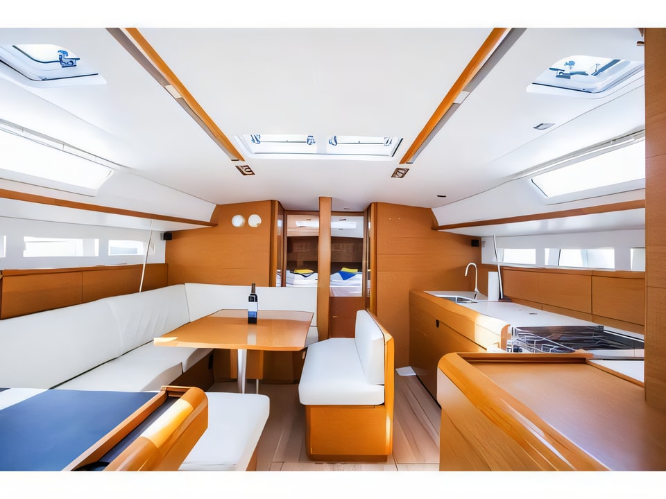 Interior of Sun Odyssey 509 sail boat with 6 cabins Croatia yacht charter