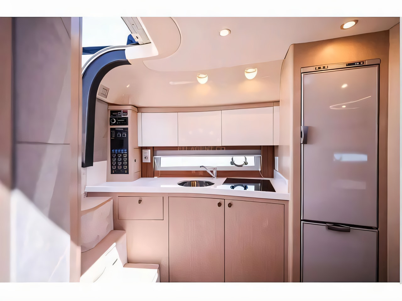 Layout of Focus Power 44 Hard Top motoryacht with 3 cabins Croatia yacht charter