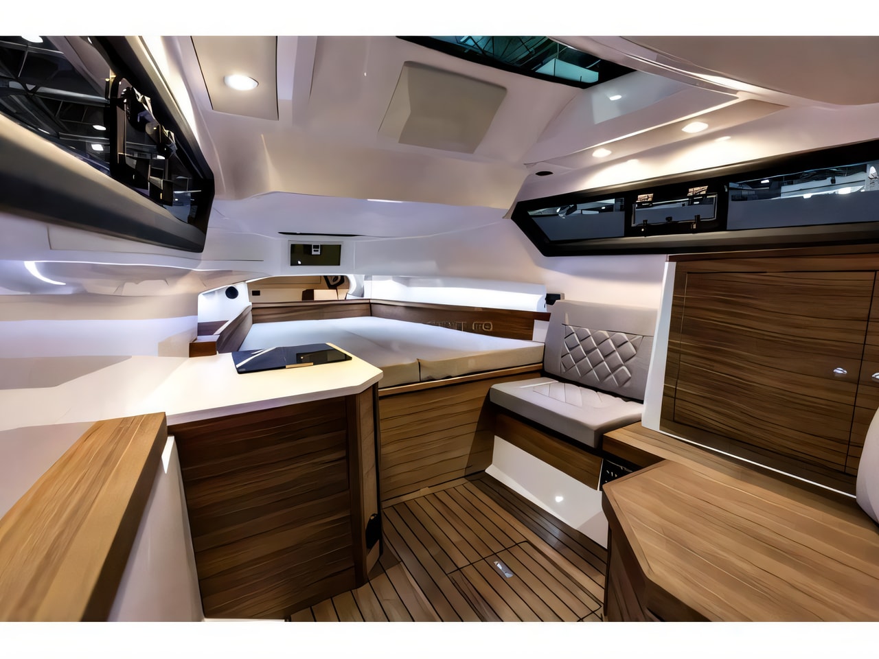 Layout of Axopar 37 T Top motor boat with 2 cabins Croatia yacht charter