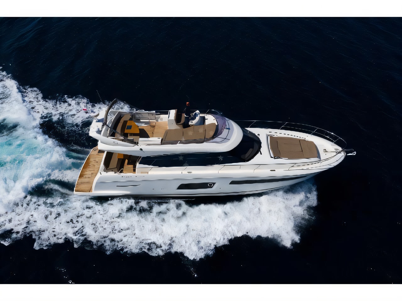 Exterior overview of Prestige 550 Fly motoryacht for charter from Zadar Marina Borik in the Zadar sailing area Croatia
