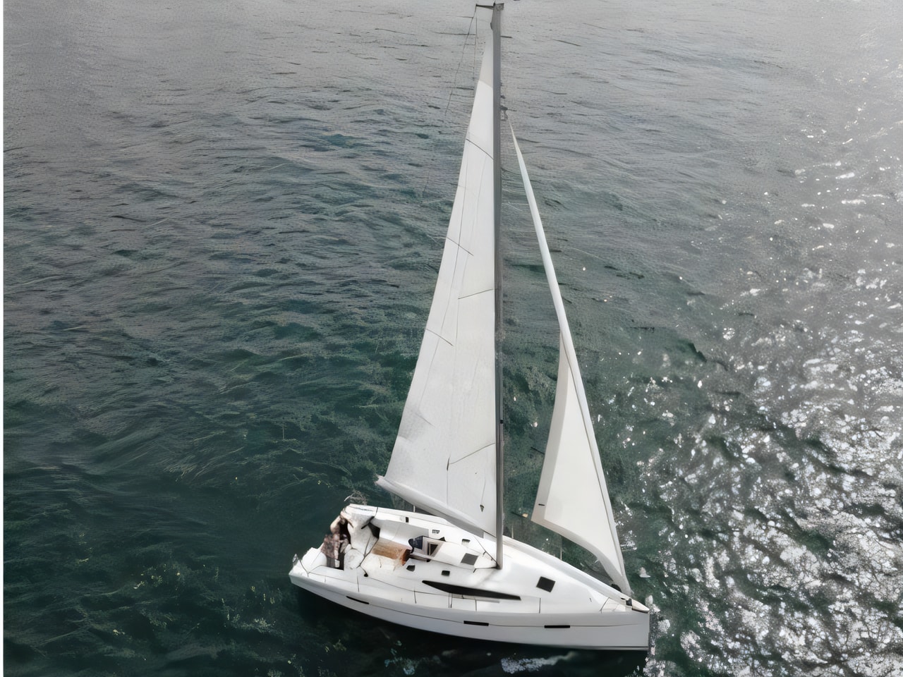 Exterior overview of Viko S 35 sail boat for charter from Primosten Marina Kremik in the Kornati sailing area Croatia