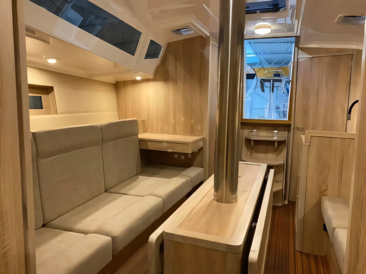 Layout of Viko S 35 sail boat with 3 cabins Croatia yacht charter