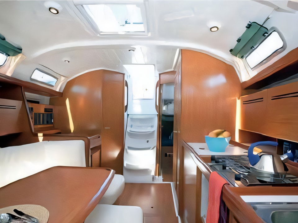 Interior of Beneteau Cyclades 39.3 sail boat with 3 cabins Croatia yacht charter