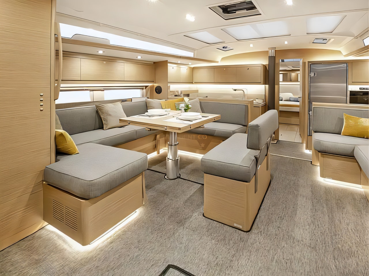 Layout of Dufour 530 Grand large sail boat with 6 cabins Croatia yacht charter