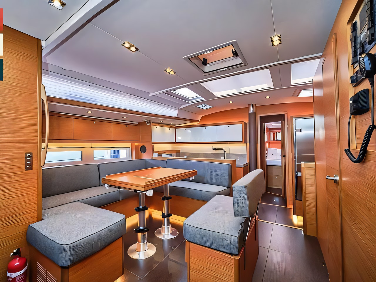 Layout of Dufour 530 Grand large sail boat with 6 cabins Croatia yacht charter
