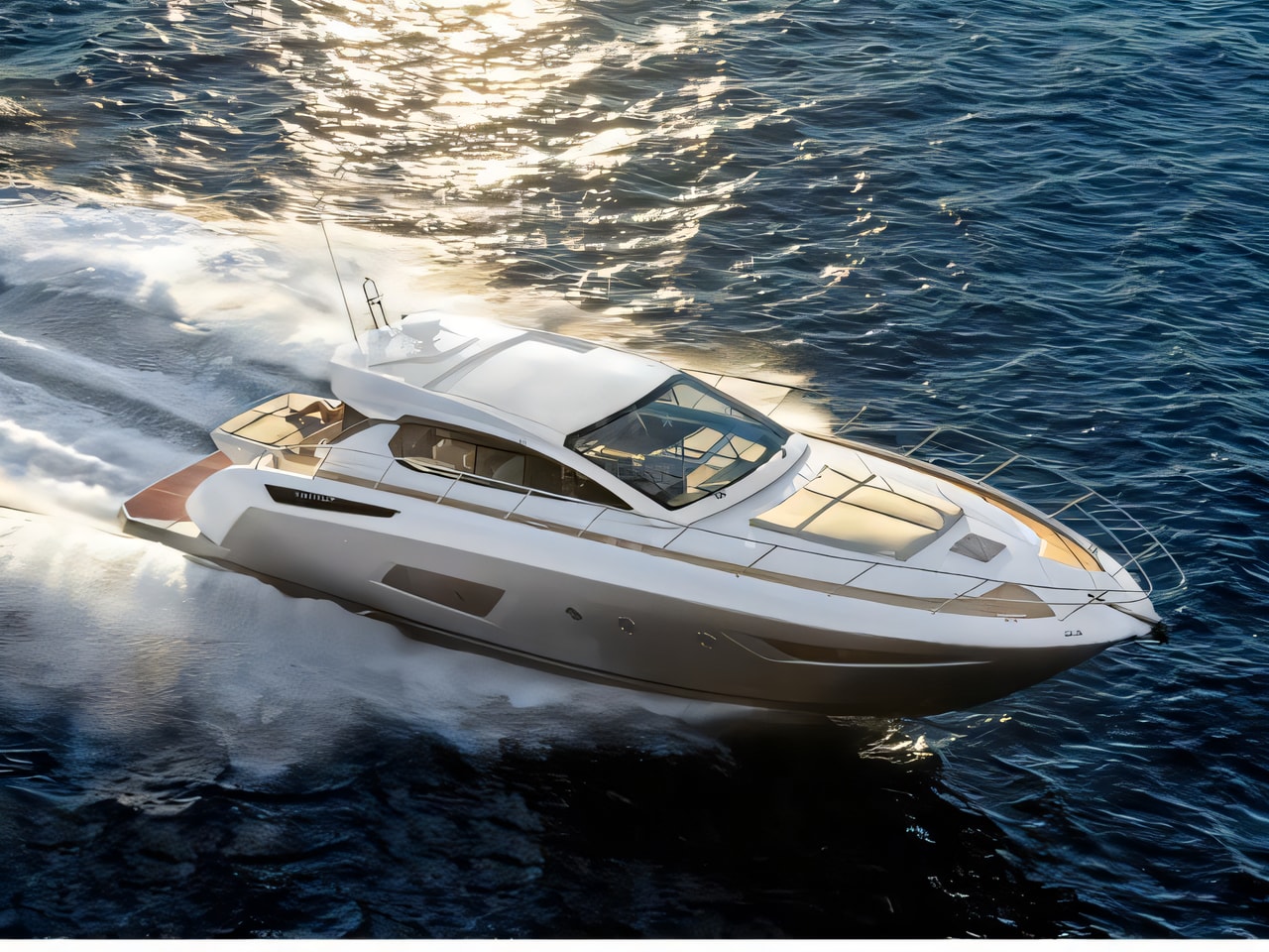 Exterior overview of Azimut Atlantis 50 HT motoryacht for charter from Sibenik Marina Mandalina in the Sibenik sailing area Croatia