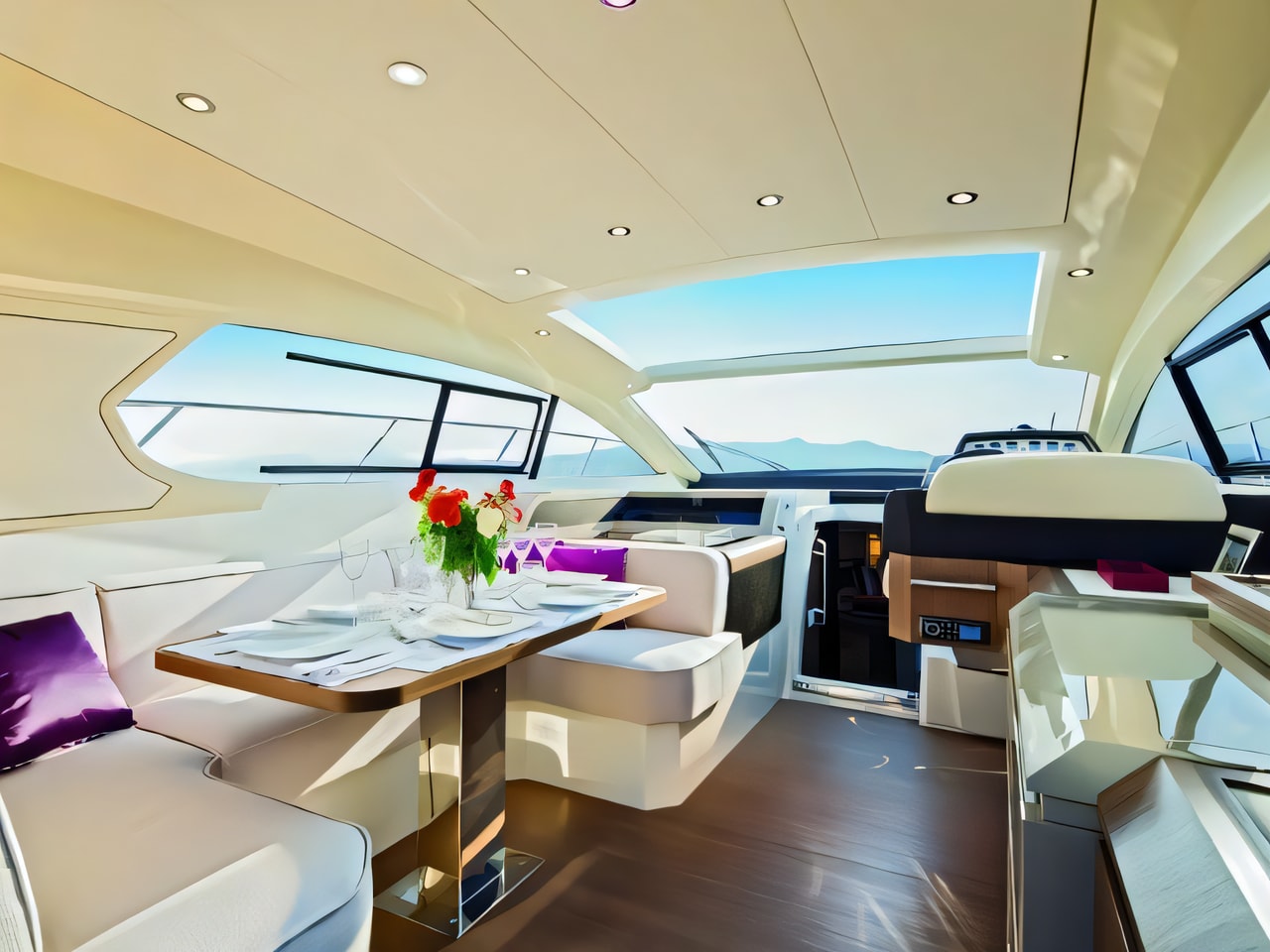 Layout of Azimut Atlantis 50 HT motoryacht with 3 cabins Croatia yacht charter