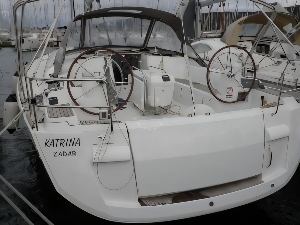 Exterior overview of Sun Odyssey 509 sail boat for charter from Sukosan Marina Dalmacija in the Zadar sailing area Croatia