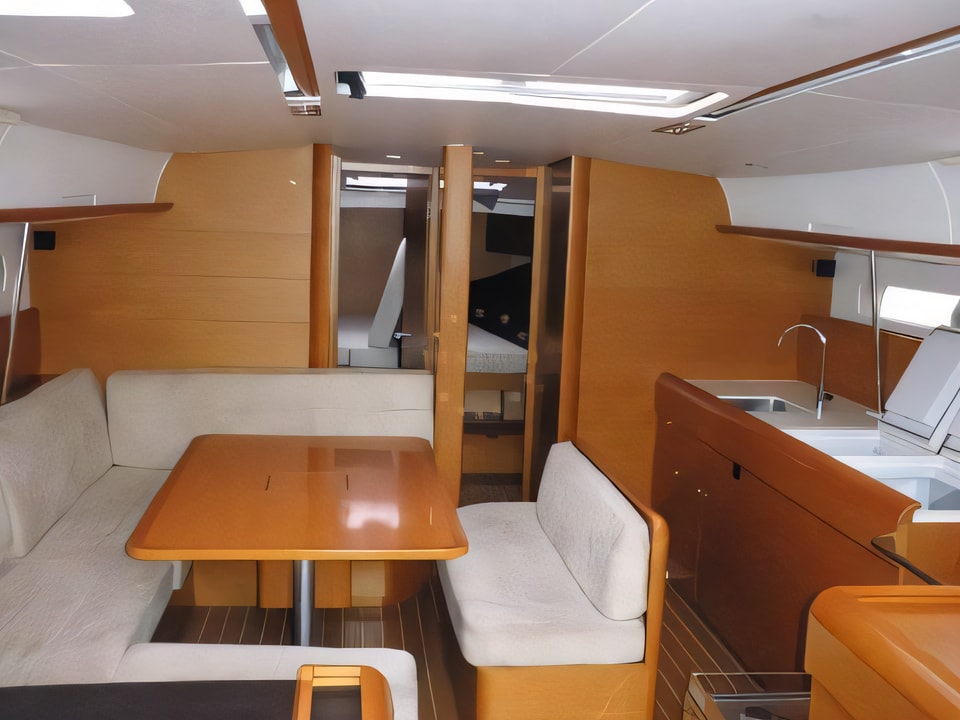 Interior of Sun Odyssey 509 sail boat with 5 cabins Croatia yacht charter