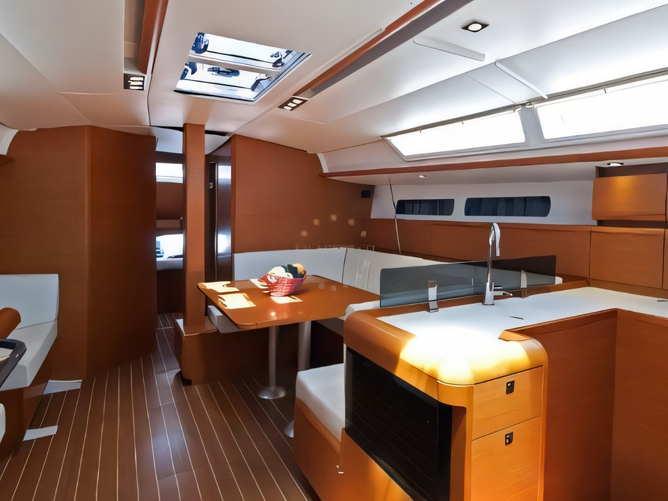 Interior of Sun Odyssey 439 sail boat with 4 cabins Croatia yacht charter
