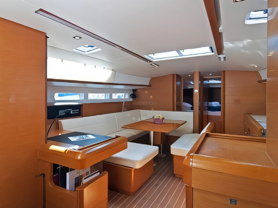 Interior of Sun Odyssey 509 sail boat with 5 cabins Croatia yacht charter