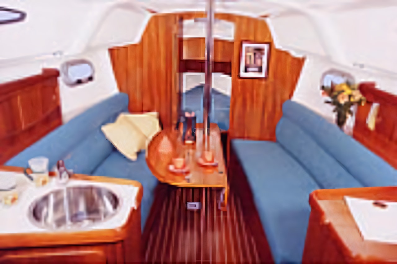 Layout of Sun Odyssey 29.2 sail boat with 2 cabins Croatia yacht charter