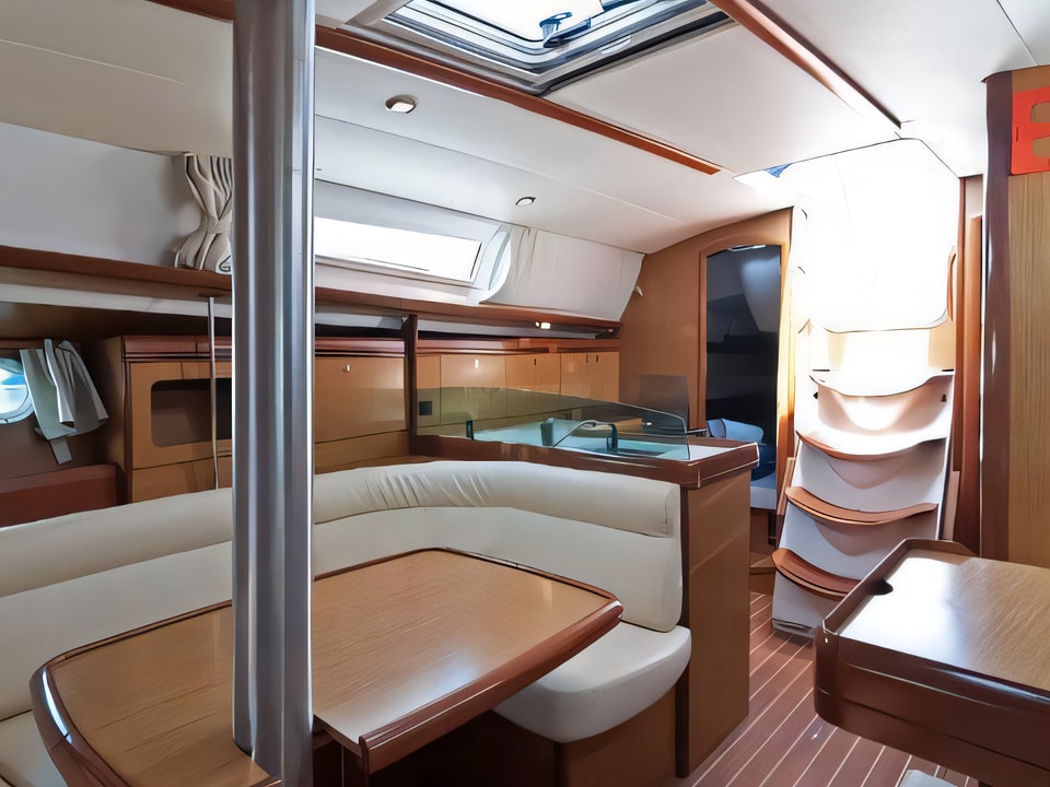 Interior of SUN ODYSSEY 36i sail boat with 3 cabins Croatia yacht charter