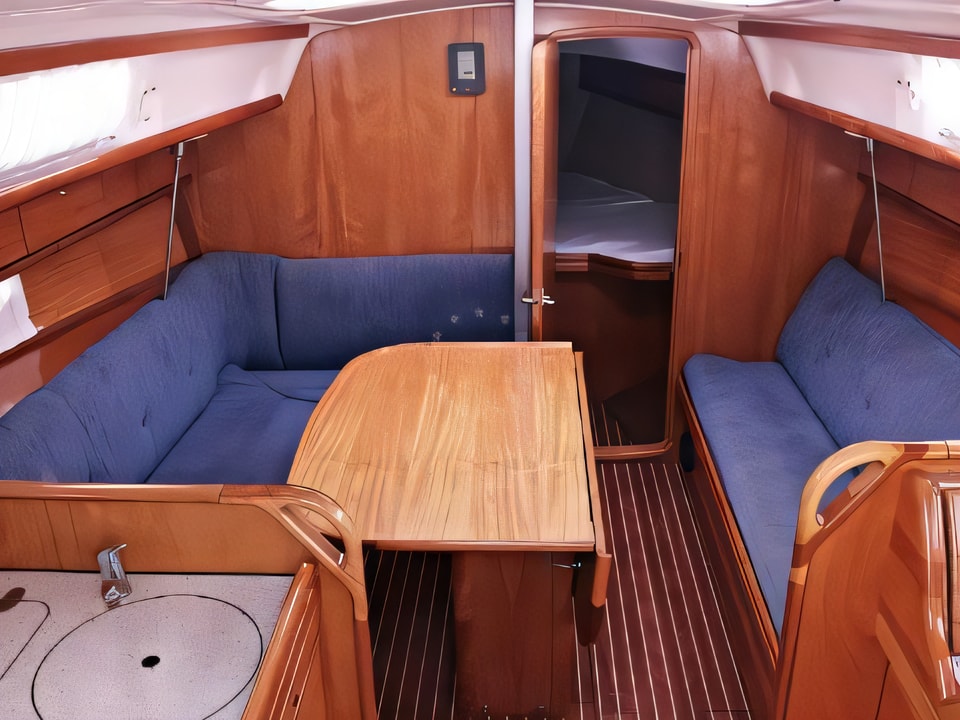 Interior of BAVARIA 33 C sail boat with 2 cabins Croatia yacht charter