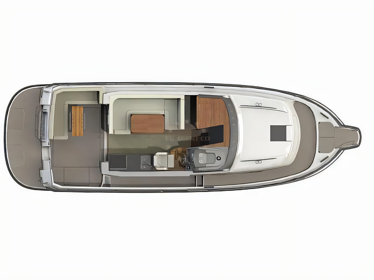 Interior of Nimbus 365 Coupe NEW motor boat with 2 cabins Croatia yacht charter