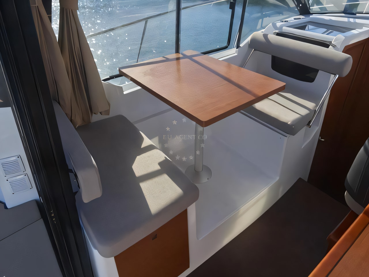 Layout of Merry Fisher 895 motor boat with 2 cabins Croatia yacht charter