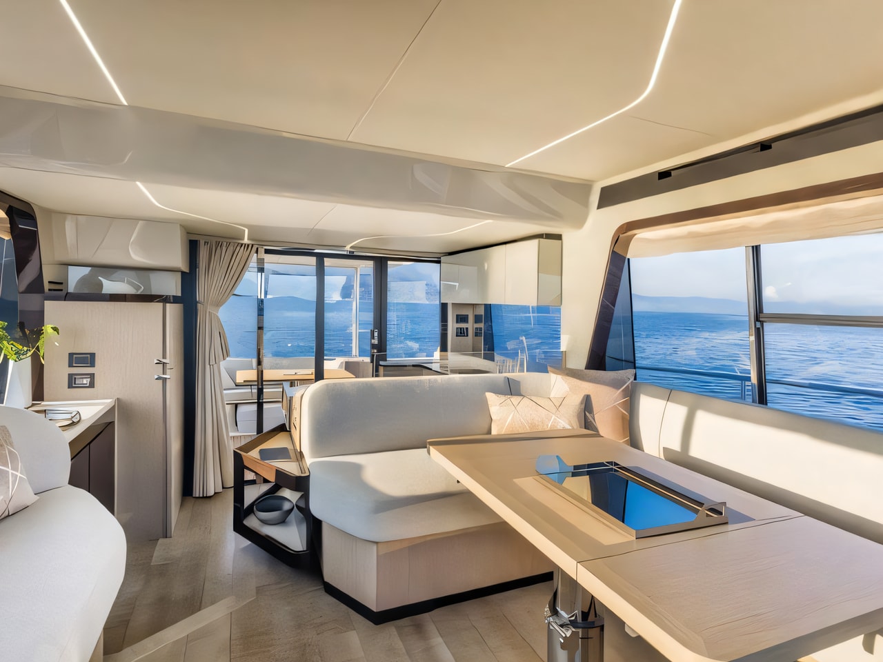 Absolute 47 Fly yacht layout 3 cabins Croatia charter
