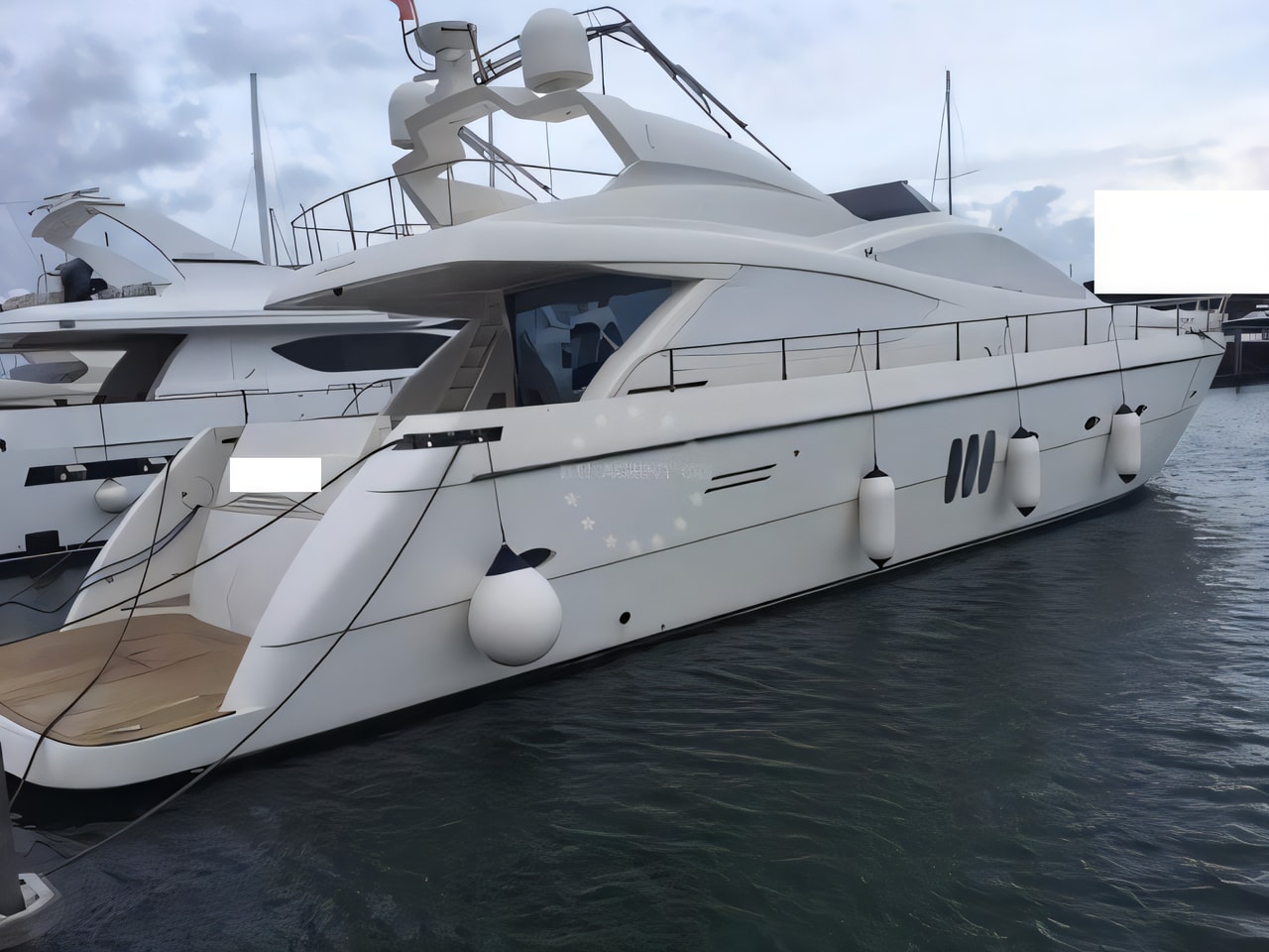 Exterior overview of Abacus 70 motor boat for charter from Seget Donji Marina Baotic in the Split sailing area Croatia