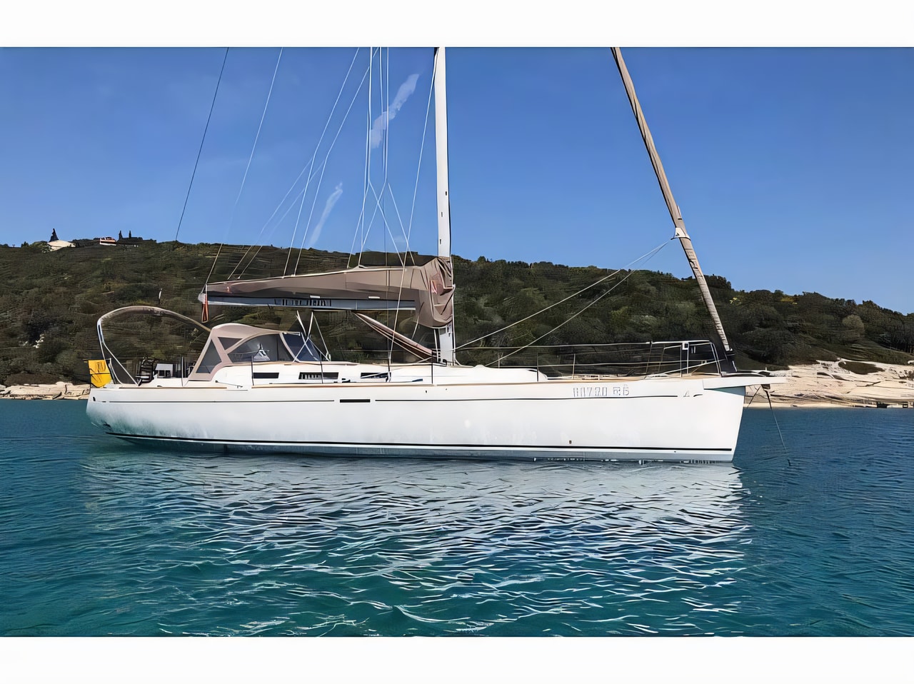 Dufour 44 sailing yacht for charter from Pula / Trget Port Istria / Kvarner sailing area Croatia