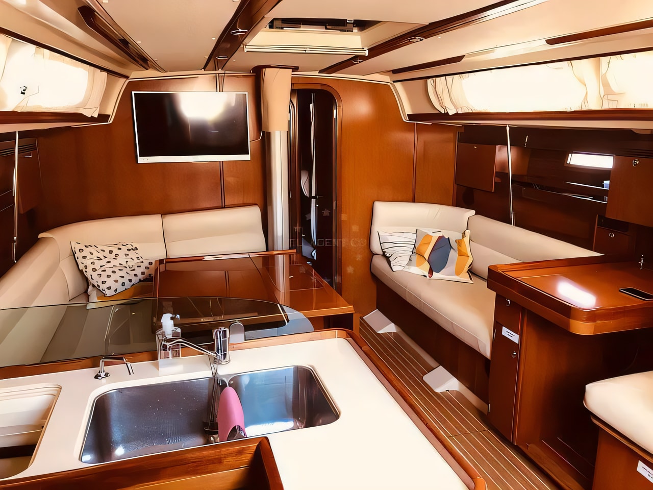 Dufour 44 yacht layout 4 cabins Croatia charter