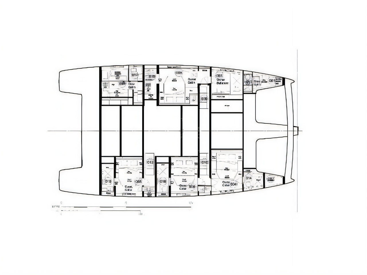 Interior of Sunreef 60 catamaran with 4 cabins Croatia yacht charter