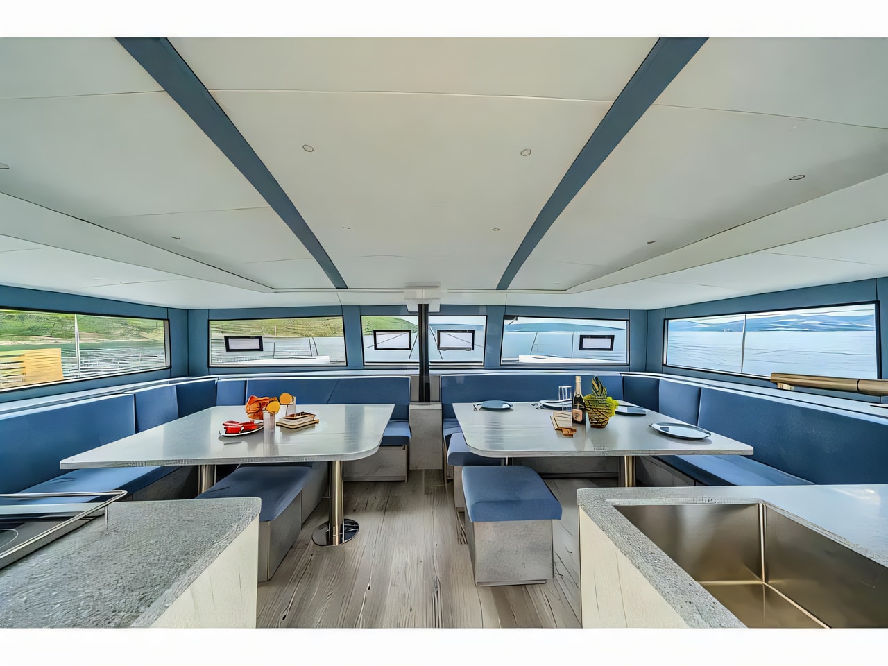 Luna 47 Power yacht layout 4 cabins Croatia charter