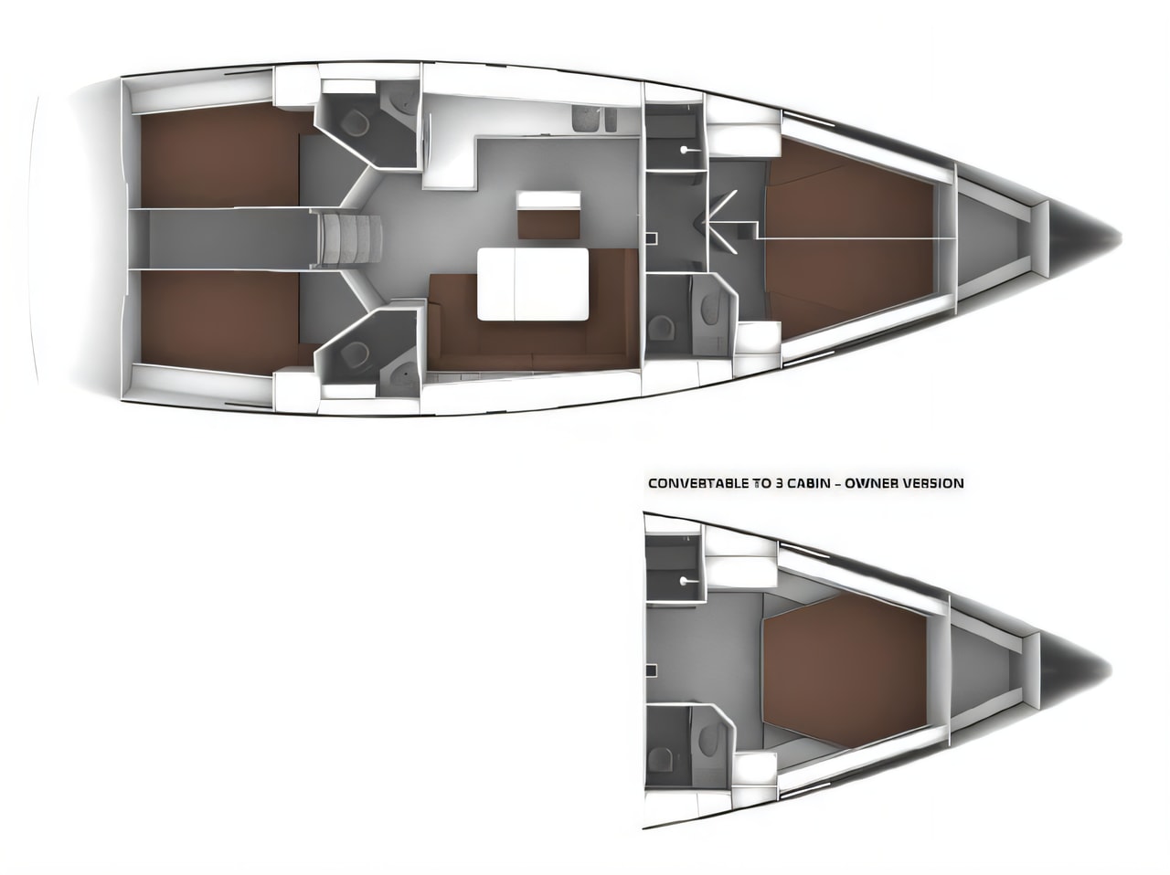 Interior of Bavaria Cruiser 46 sail boat with 4 cabins Croatia yacht charter