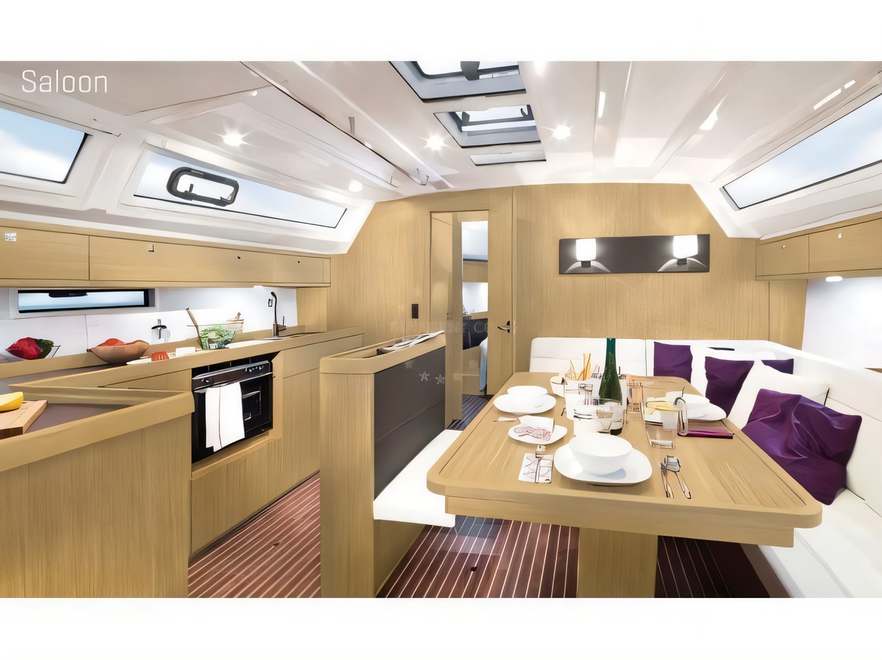 Bavaria Cruiser 41 yacht layout 3 cabins Croatia charter
