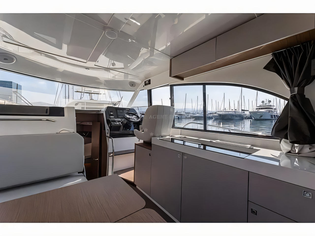 Layout of Antares 11 Fly motor boat with 2 cabins Croatia yacht charter