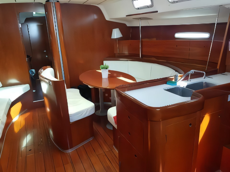 Interior of First 47.7 sail boat with 3 cabins Croatia yacht charter