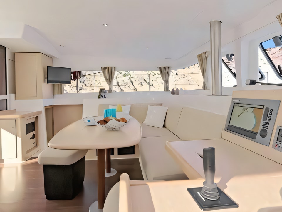 Interior of Lagoon 400 catamaran with 4 cabins Croatia yacht charter